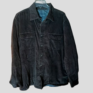 Covington Mens XL Brown Corduroy Quilted Lined Heavy Barn Casual Fall Shacket